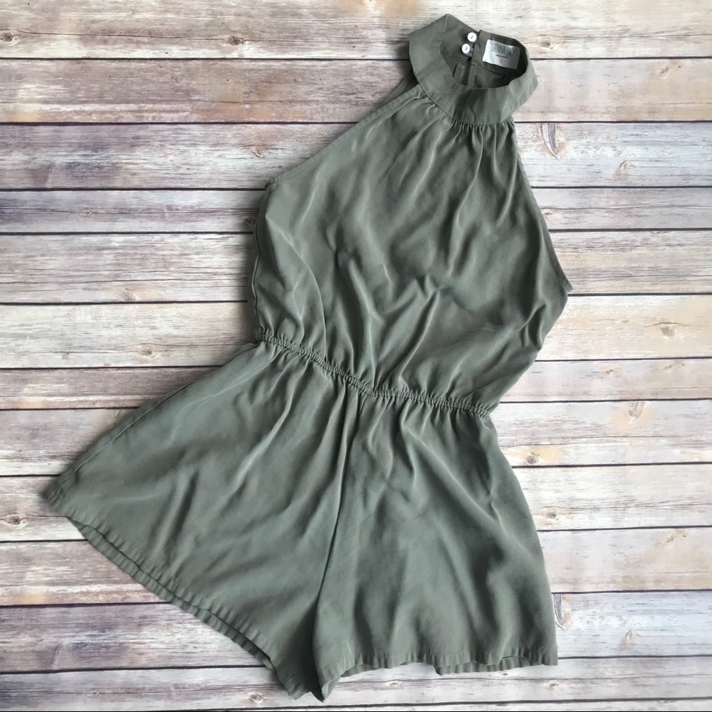 Sienna Sky Light Green High Neck Romper